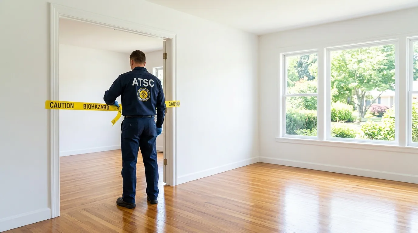 Certified biohazard cleanup crew performing Crime Scene Cleanup in Baraboo